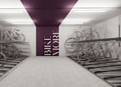 Thumbnail 25 of 30 - A bike shop with bicycles on the racks.