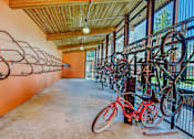 Thumbnail 21 of 21 - A bike rack with many bikes parked.