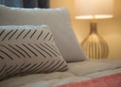 Thumbnail 9 of 19 - A bedroom with lamp
