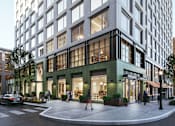Thumbnail 28 of 36 - a rendering of a building on a city street at Scout Living, powered by Placemakr Apartments, Atlanta, GA, 30308