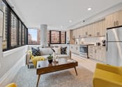 Thumbnail 8 of 14 - Spacious living and kitchen area.