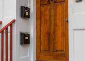 Thumbnail 7 of 14 - a wooden door with the number 49 on it