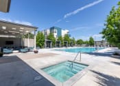 Thumbnail 15 of 23 - pool and hot tub at the bradley braddock road station apartments