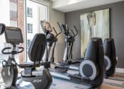 Thumbnail 15 of 27 - a gym with treadmills and elliptical machines at Areum Apartment, Monrovia, 91016  
