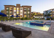 Thumbnail 2 of 30 - Evening pool at RockVue, Broomfield, Colorado