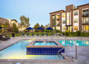 Thumbnail 1 of 30 - pool and spa at night at RockVue, Broomfield, 80021
