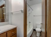 Thumbnail 24 of 47 - a bathroom with a bathtub and a toilet
