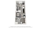 Thumbnail 73 of 75 - a floor plan of a studio apartment with a bedroom and a living room