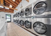 Thumbnail 24 of 52 - A row of Continental washing machines are lined up in a laundromat.