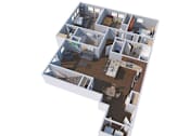 Thumbnail 69 of 75 - a floor plan of a house with a wooden floor