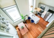 Thumbnail 5 of 22 - looking down from lofted bedroom at Myers Medical Lofts
