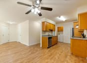 Thumbnail 10 of 66 - Cascade Woods living room with ceiling fan
