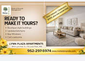 Thumbnail 31 of 39 - A flyer for Lynn Plaza Apartments advertising a price reduction and contact information.