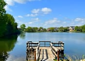 Thumbnail 52 of 59 - A wooden dock extends into a calm lake.