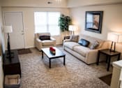 Thumbnail 2 of 5 - Akron OH apartment rentals Redwood Akron living room 