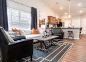 Thumbnail 4 of 8 - Orrville OH Apartment Rentals Redwood Redwood Orrville Living Room into Kitchen