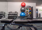 Thumbnail 14 of 27 - Cardio Machines In Gym at One Glenn Place, Fitchburg, 53711