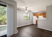 Thumbnail 5 of 19 - Dining Room with Ceiling Fan at Emerald Pointe Apartments, Illinois, 60061