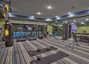 Thumbnail 15 of 40 - a gym with a lot of machines in it at Hunters Creek Apartments, Texas