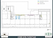 Thumbnail 63 of 69 - A floor plan for Quincy Station Westmont shows the layout of the lower level floor.