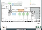 Thumbnail 64 of 69 - A floor plan for Quincy Station Westmont shows the layout of the first floor.