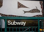 Thumbnail 55 of 56 - a sign for a subway store with fish on it at The Paxton, Brooklyn