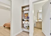 Thumbnail 62 of 107 - A bathroom with a towel on the floor.