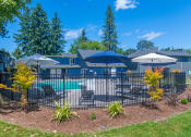 Thumbnail 10 of 25 - our apartments showcase a beautiful black iron fence
