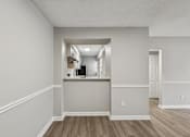 Thumbnail 93 of 98 - A kitchen area with a counter and a microwave.
