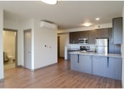 Thumbnail 5 of 23 - a kitchen with an island and a toilet in the background