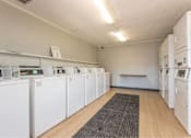 Thumbnail 24 of 24 - A row of washing machines in a laundromat.