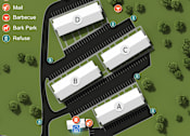 Thumbnail 27 of 31 - A map shows the layout of a building with North Dupont Avenue at the bottom.