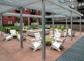 Thumbnail 8 of 73 - courtyard with firepit and pergola