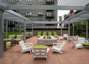 Thumbnail 9 of 73 - courtyard with firepit and chairs