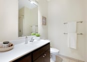 Thumbnail 26 of 73 - tile bathroom with large vanity