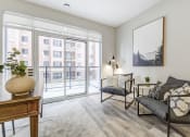 Thumbnail 10 of 28 - Living room with a large window and a balcony  at 101 Base Line Road West, London