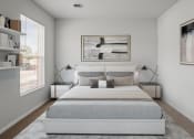 Thumbnail 43 of 48 - a bedroom with a large bed in a 555 waverly unit