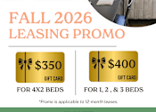 Thumbnail 56 of 56 - A promotional image for a leasing offer from Storybook Apartments for Fall 2026.