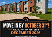 Thumbnail 18 of 18 - A promotional image for a housing complex with a deadline to move in by October 31st.