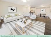 Thumbnail 29 of 31 - a living room with a couch and a table