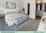 Thumbnail 7 of 30 - a bedroom with a bed and a closet