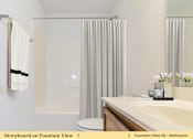 Thumbnail 11 of 27 - a bathroom with a sink and a tub and a shower