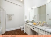 Thumbnail 56 of 58 - a bathroom with a sink and a mirror and a toilet