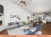 Thumbnail 49 of 58 - a living room with a couch and a table