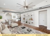 Thumbnail 38 of 58 - an open living room with a ceiling fan