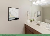 Thumbnail 13 of 58 - a bathroom with a sink and a mirror