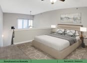 Thumbnail 15 of 58 - a bedroom with a bed and a ceiling fan