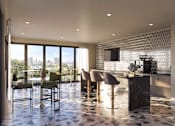 Thumbnail 1 of 16 - Gourmet kitchen with quartz countertops at The Walter Apartments in Midtown Omaha