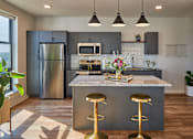 Thumbnail 7 of 43 - Well Equipped Kitchen at Parallel Apartments, Omaha, NE, 68106