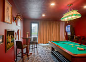 Thumbnail 23 of 43 - Clubhouse with Pool Table at Parallel Apartments, Omaha, Nebraska